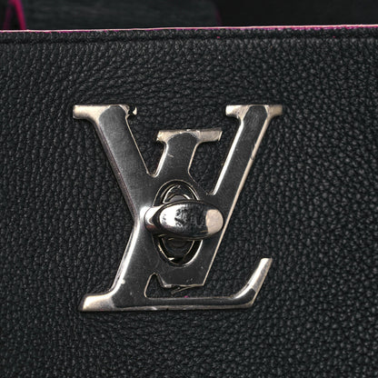 Louis Vuitton Calfskin Lockme Bucket Black 13 of 14