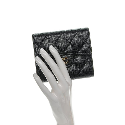 Chanel Caviar Quilted Compact Flap Wallet Black 2 of 8