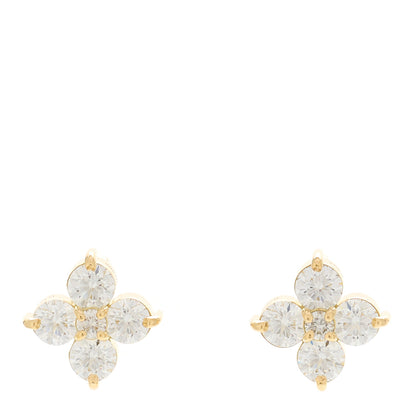 Parker & West by FASHIONPHILE 18K Yellow Gold Diamond 1.66ctw Flower Stud Earrings 1 of 6