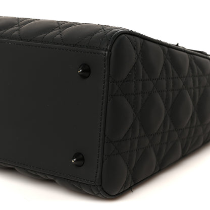Christian Dior Ultra Matte Calfskin Cannage Medium Lady Dior Black 10 of 10