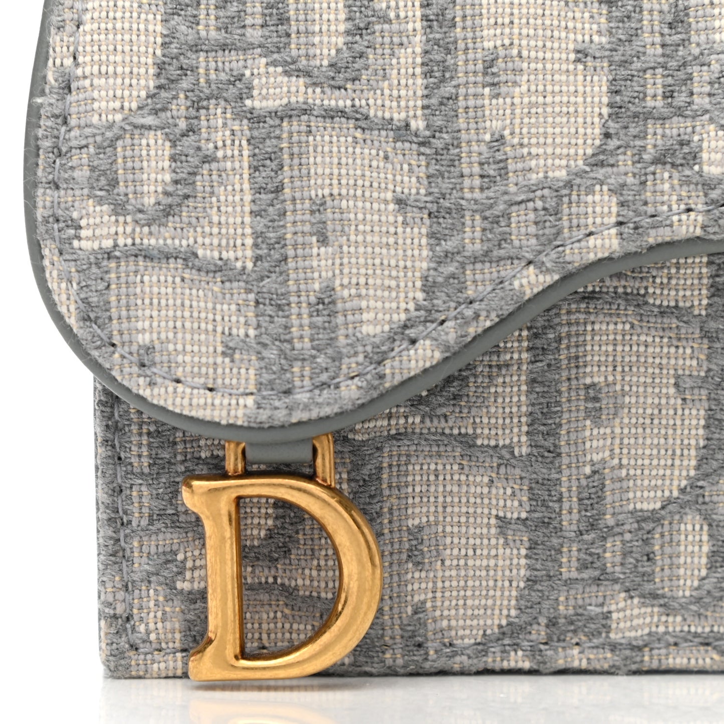 Oblique Saddle Card Holder Gray