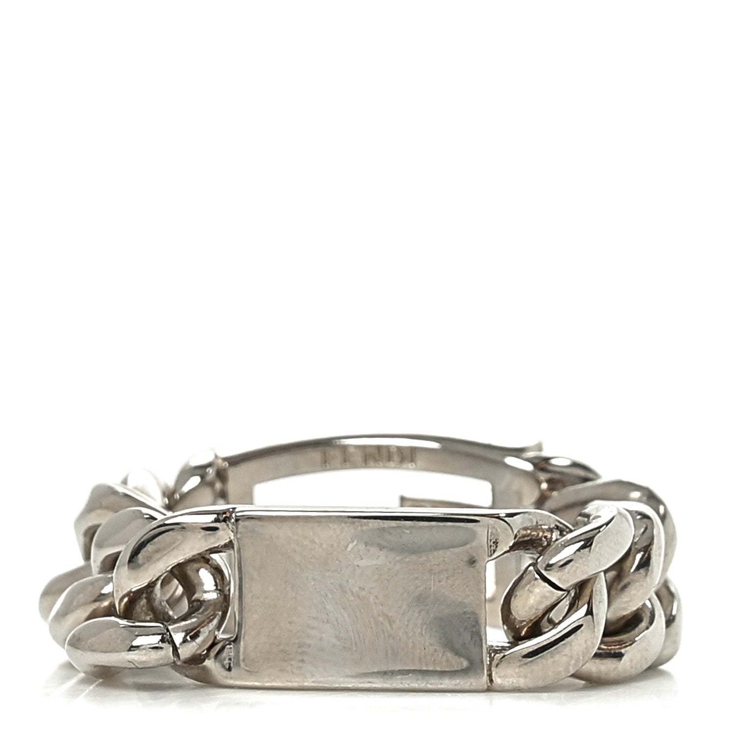 Fendi Metal FF Chain Ring S Silver 1889414 – FASHIONPHILE