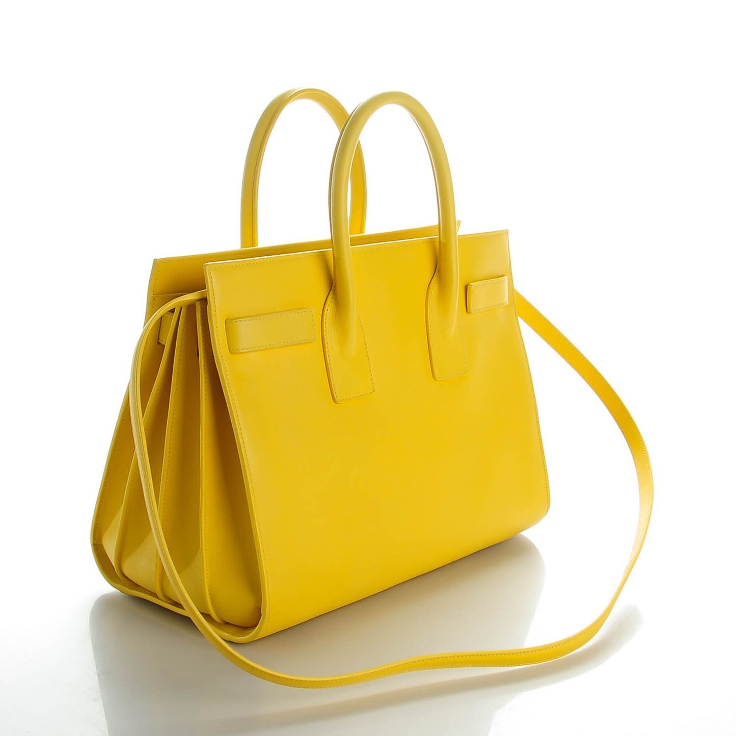 Calfskin Small Sac De Jour Bag Yellow