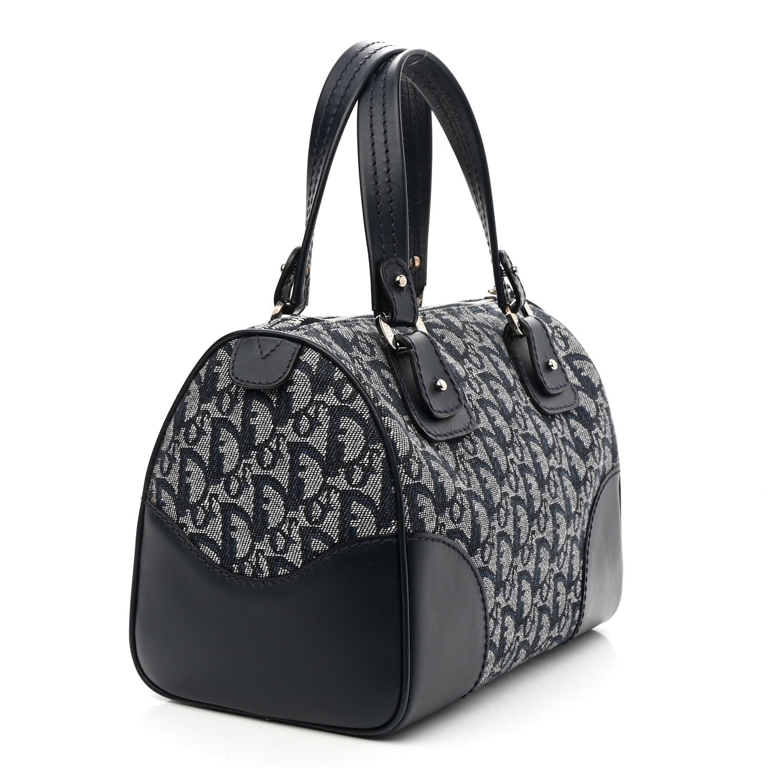 Christian Dior Monogram Boston Navy 3 of 10