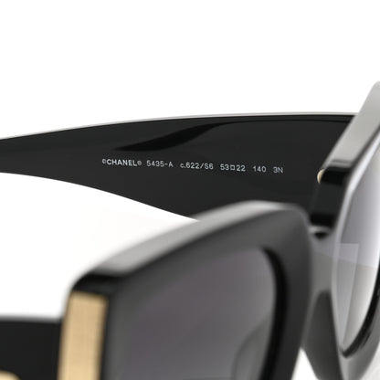 Chanel Acetate Rectangle Sunglasses 5435 Black 5 of 7