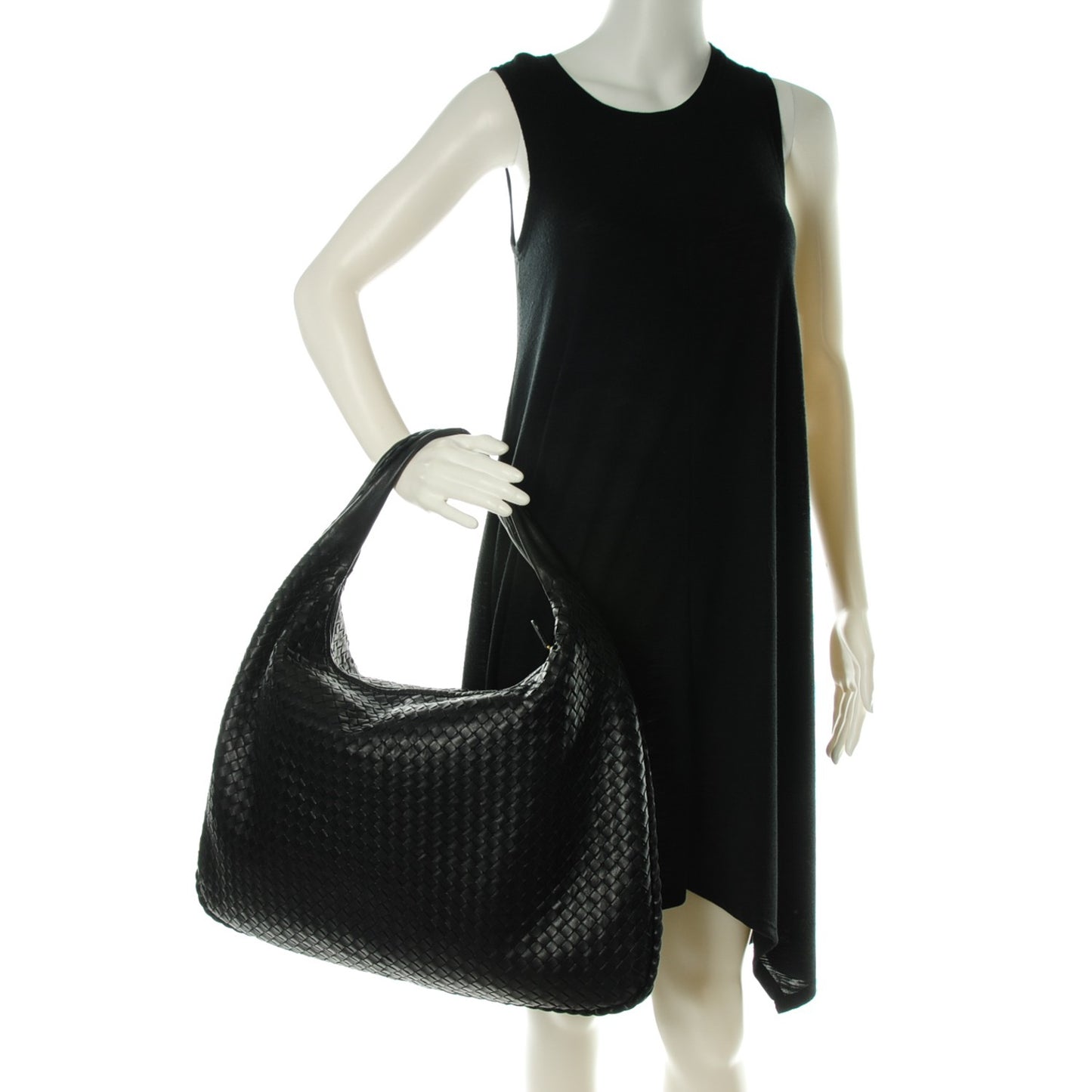 Nappa Intrecciato Maxi Veneta Hobo Nero Black