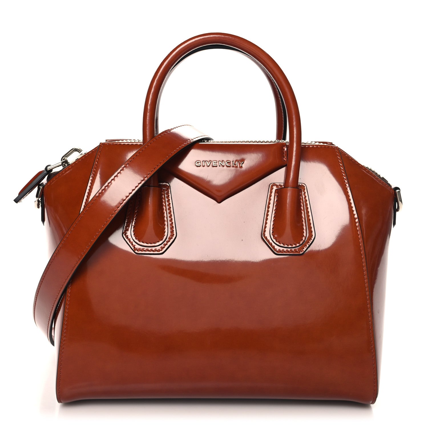 Givenchy Shiny Lord Calfskin Small Antigona Tan 1 of 10