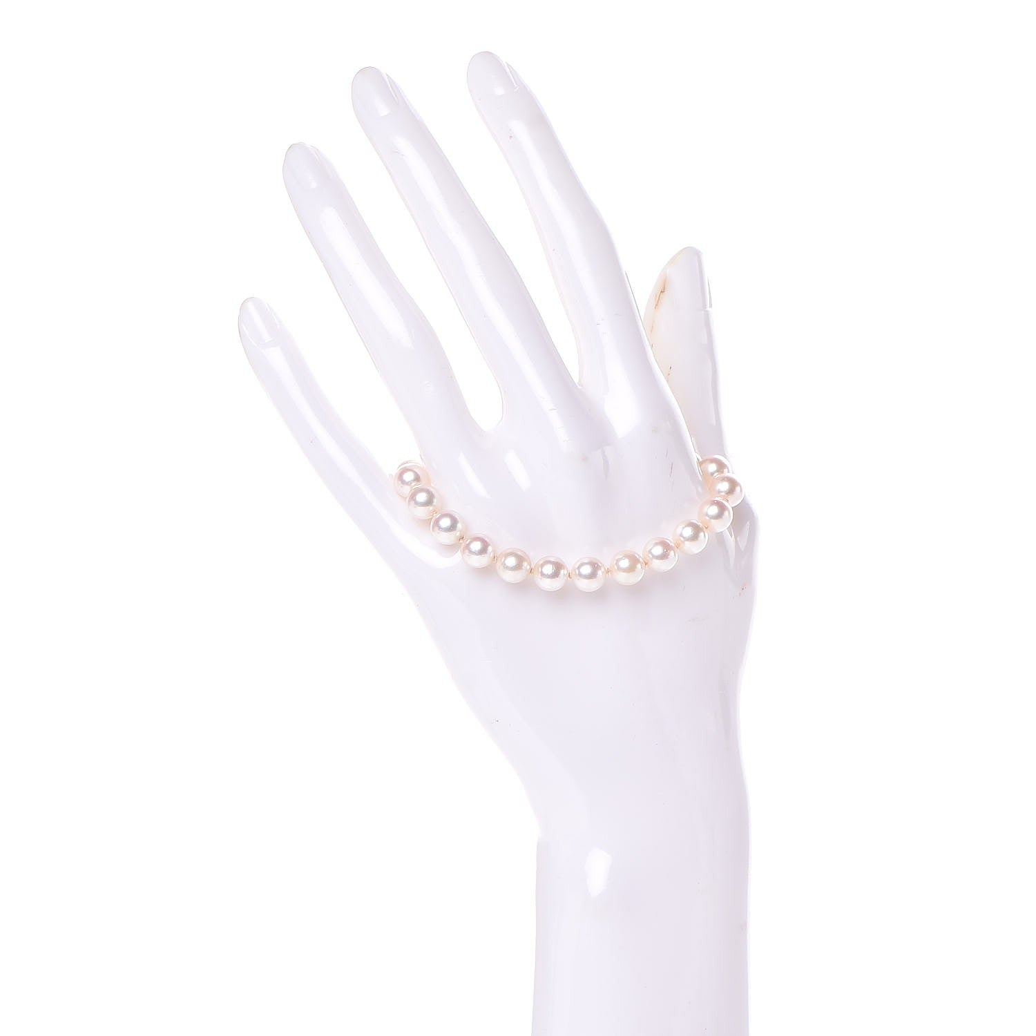 Tiffany 18K Yellow Gold 7mm Akoya Signature Pearls Bracelet 2 of 5