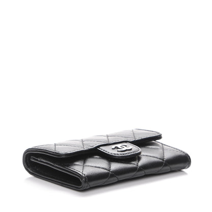 Chanel Lambskin Quilted Flap Card Holder Black 4 of 9