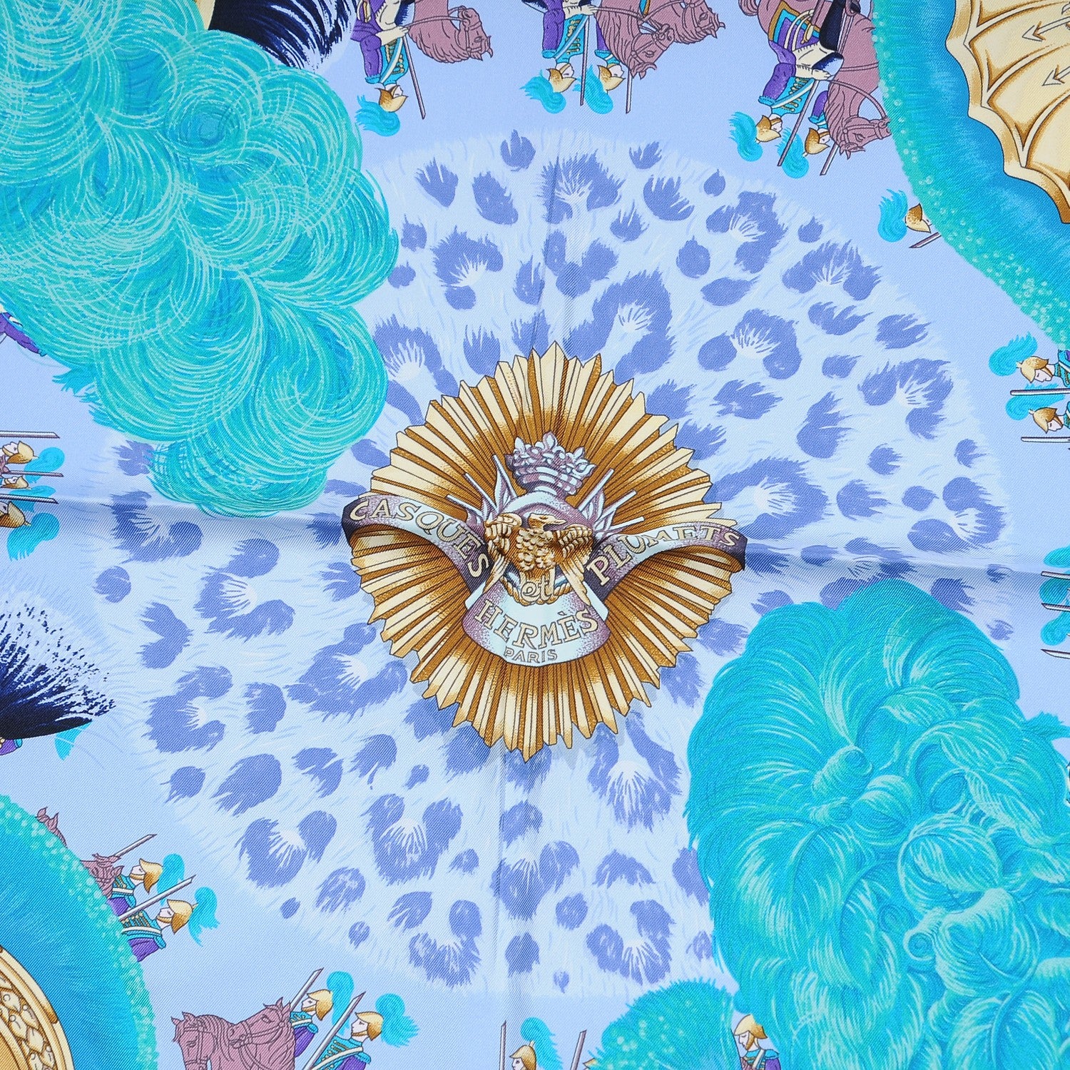 Hermes Silk Casques Et Plumets Scarf 90 6 of 6