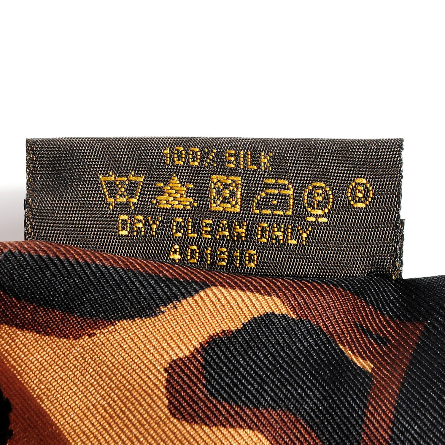 Louis Vuitton Silk Leopard Bandeau Scarf Marron 5 of 5