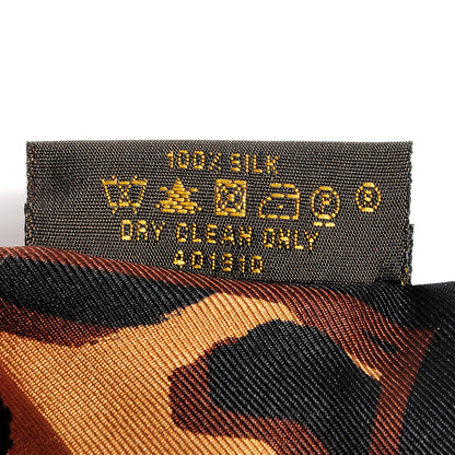 Louis Vuitton Silk Leopard Bandeau Scarf Marron 5 of 5