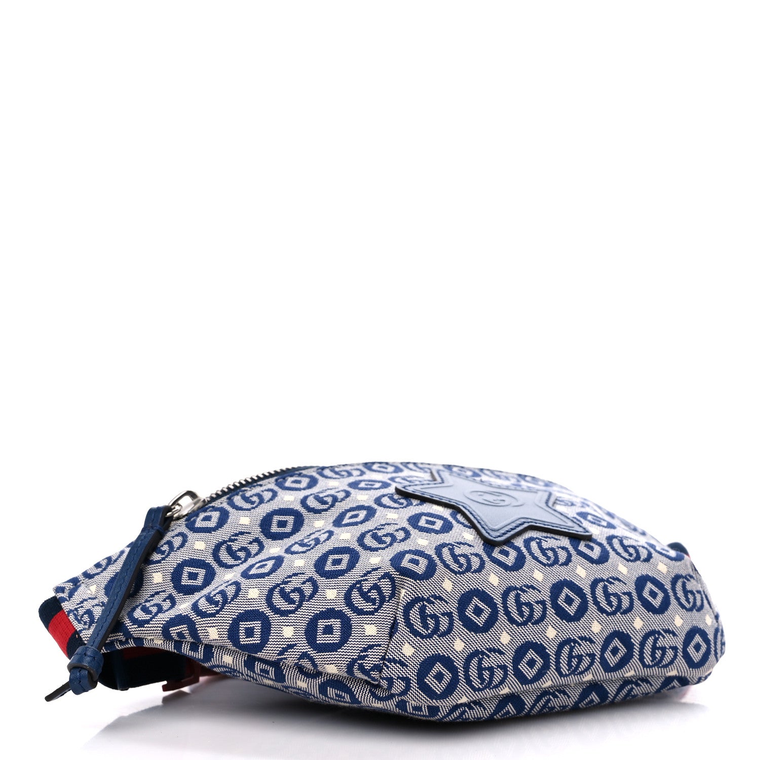 Gucci Canvas Big GG Dots Star Patch Childrens Belt Bag Blue 4 of 10