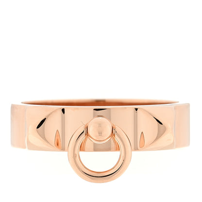 Hermes 18K Rose Gold PM Collier De Chien Ring 54 6.75 1 of 5