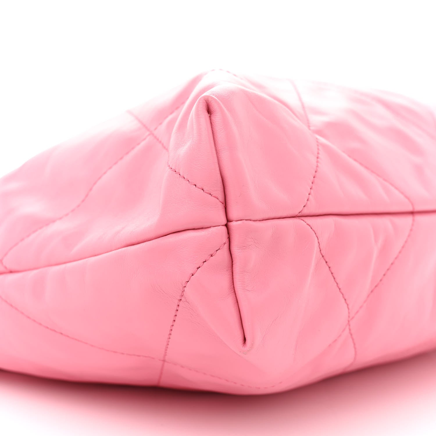 Chanel Shiny Calfskin Quilted Chanel 22 Drawstring Bag Pink 11 of 14