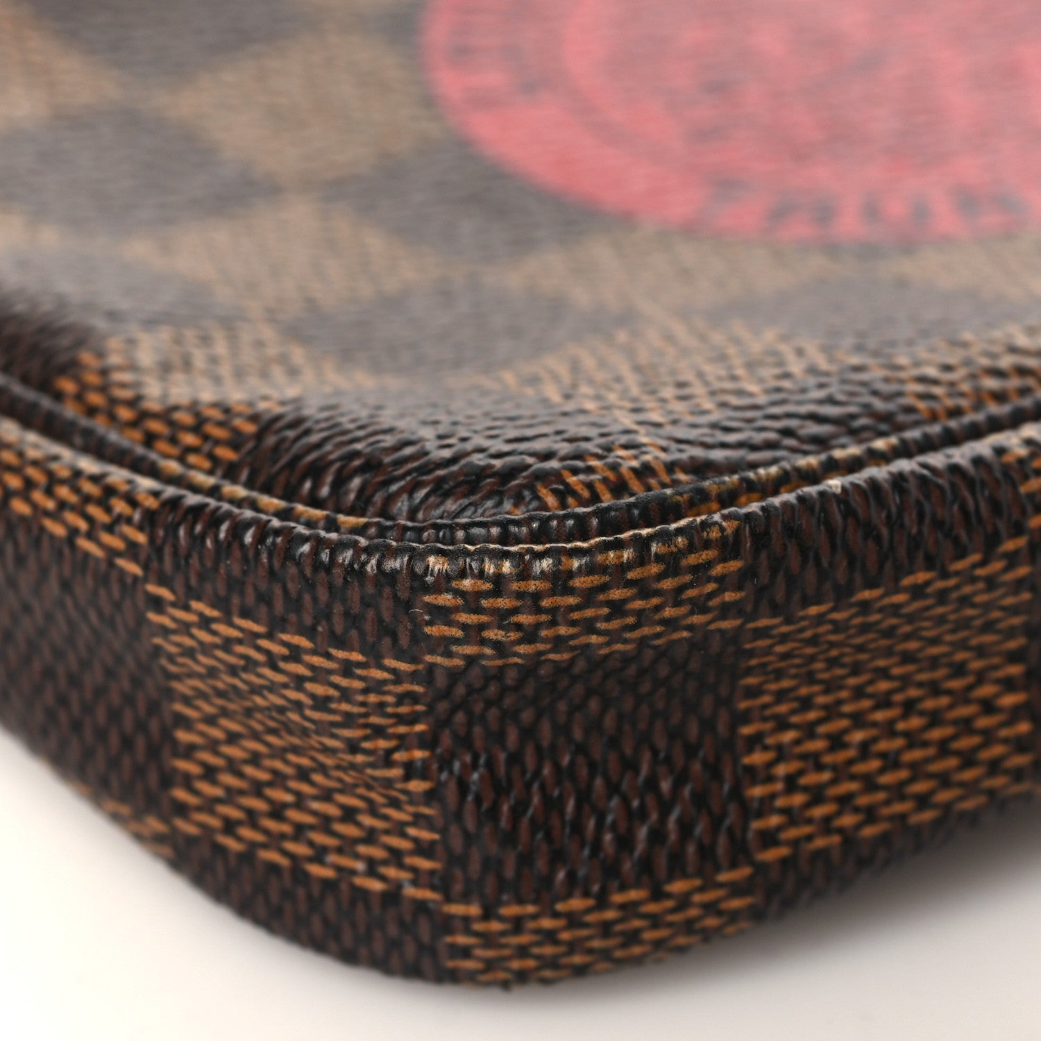 Louis Vuitton Damier Ebene Complice Trunks and Bags Mini Pochette Accessories Red 8 of 9