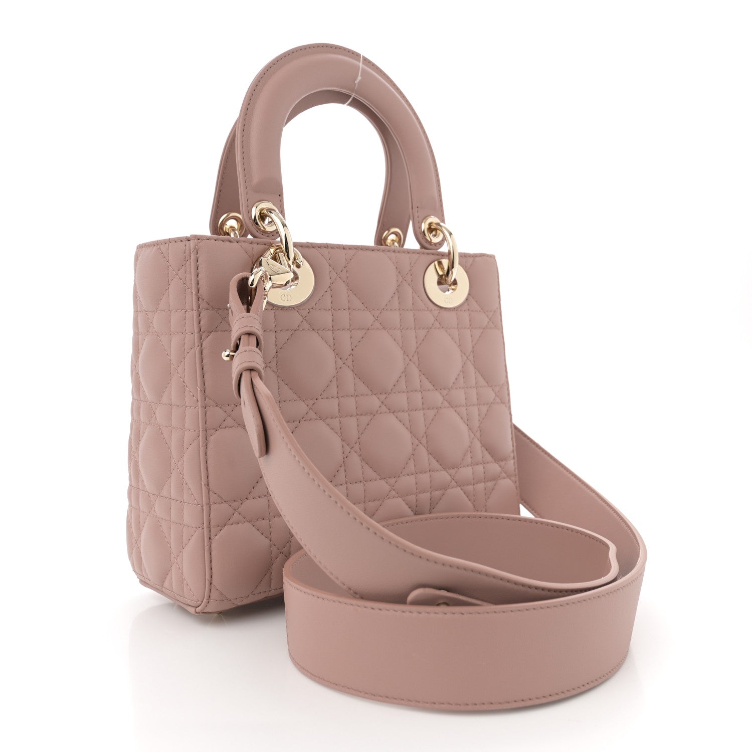 Christian Dior Lambskin Cannage Small My ABCDior Lady Dior Blush 3 of 12