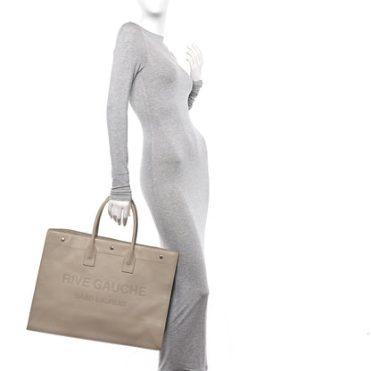 Saint Laurent Vitello Large Rive Gauche Tote Sea Salt 2 of 11