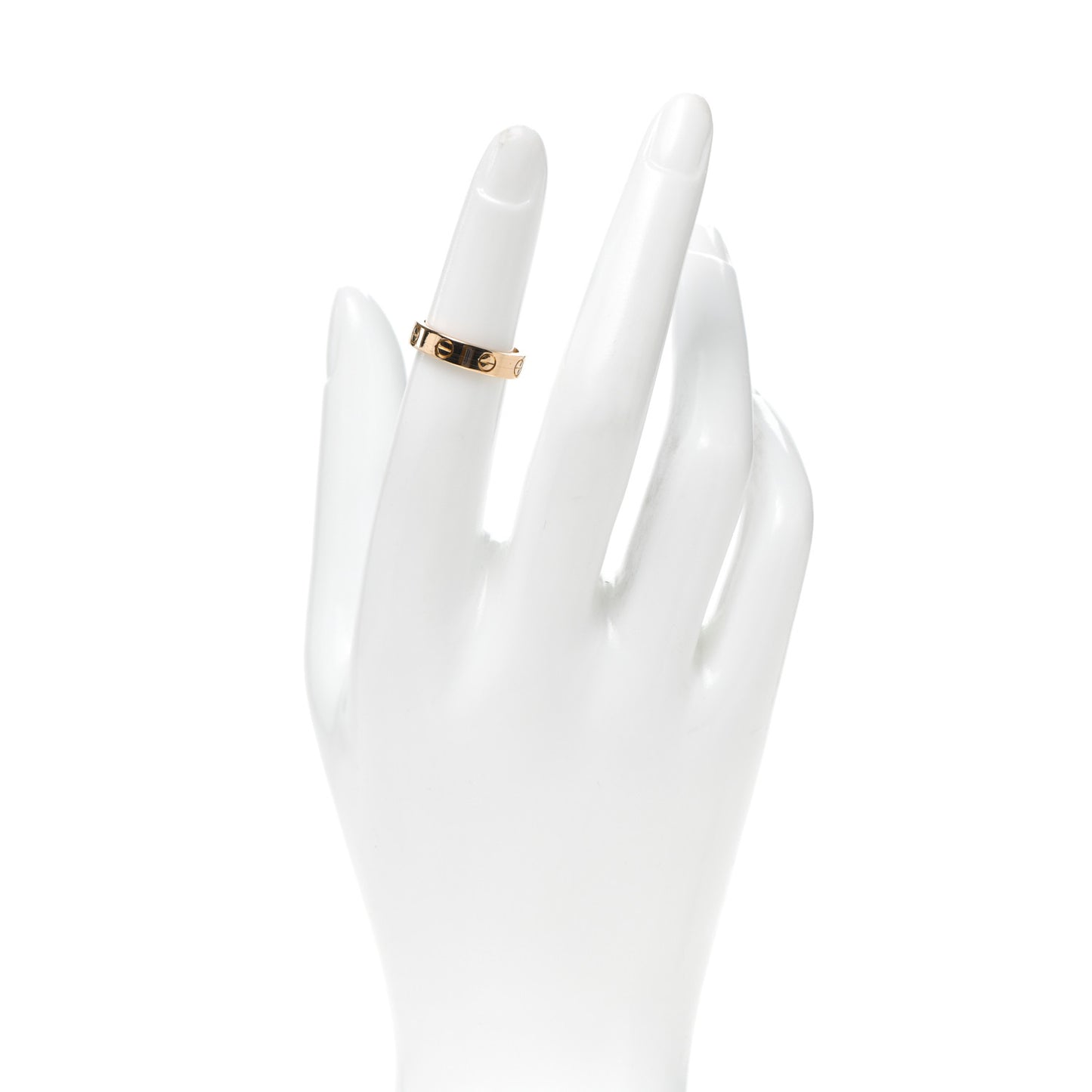 18K Pink Gold Diamond 4mm LOVE Wedding Band Ring 48 4.5