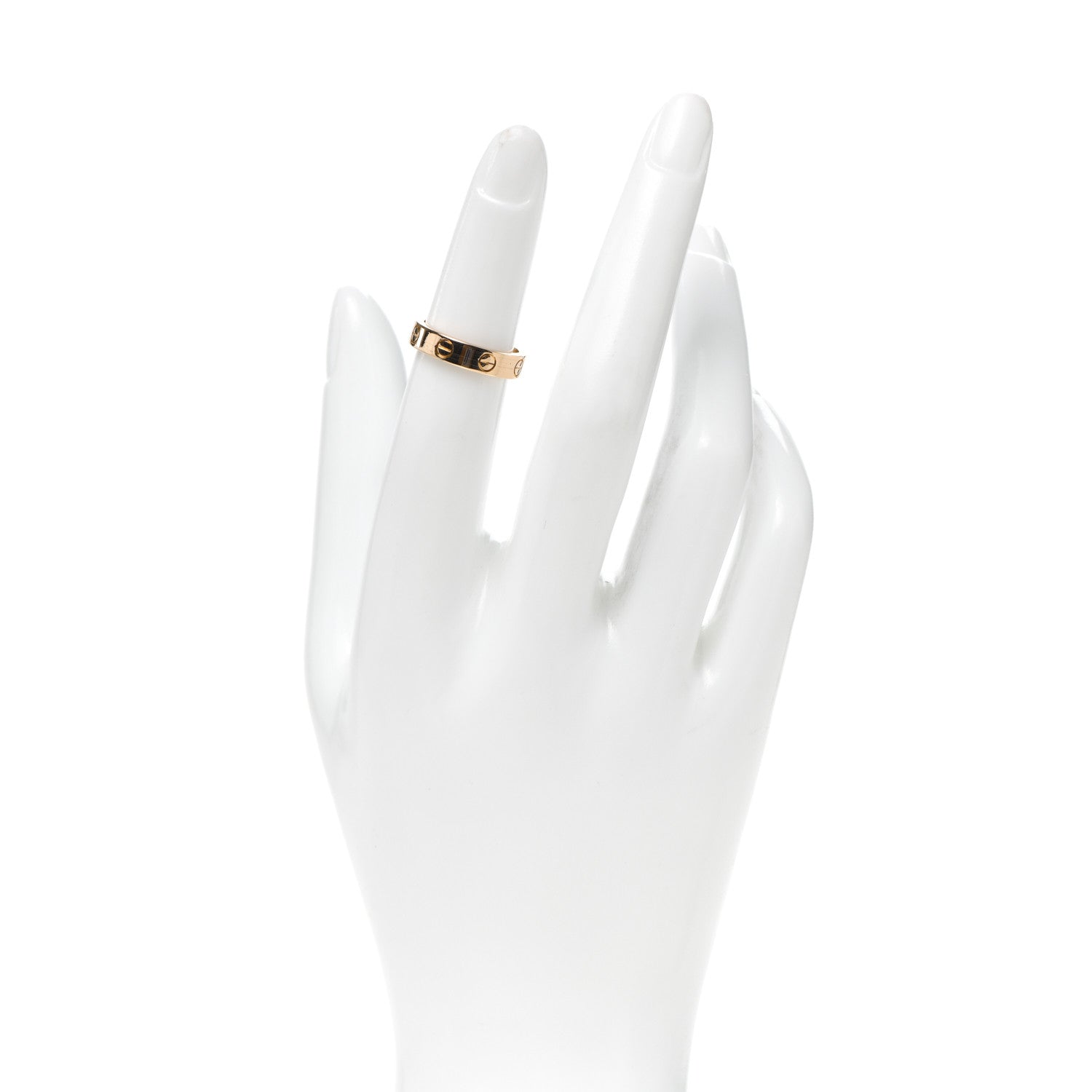 Cartier 18K Pink Gold Diamond 4mm LOVE Wedding Band Ring 48 4.5 2 of 4