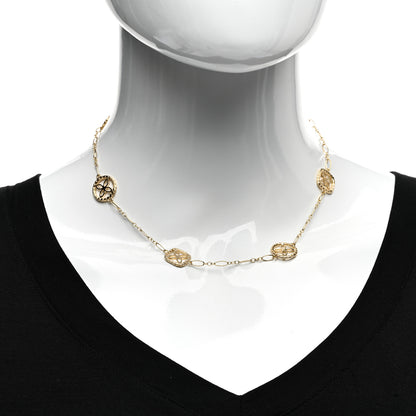 John Hardy 18K Yellow Gold Batu Kawung Station Necklace 16" 2 of 4