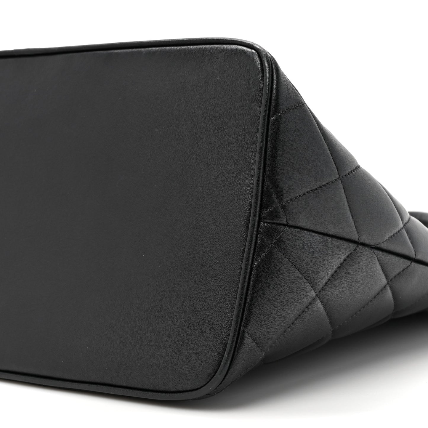 Lambskin Quilted Medallion Tote Black