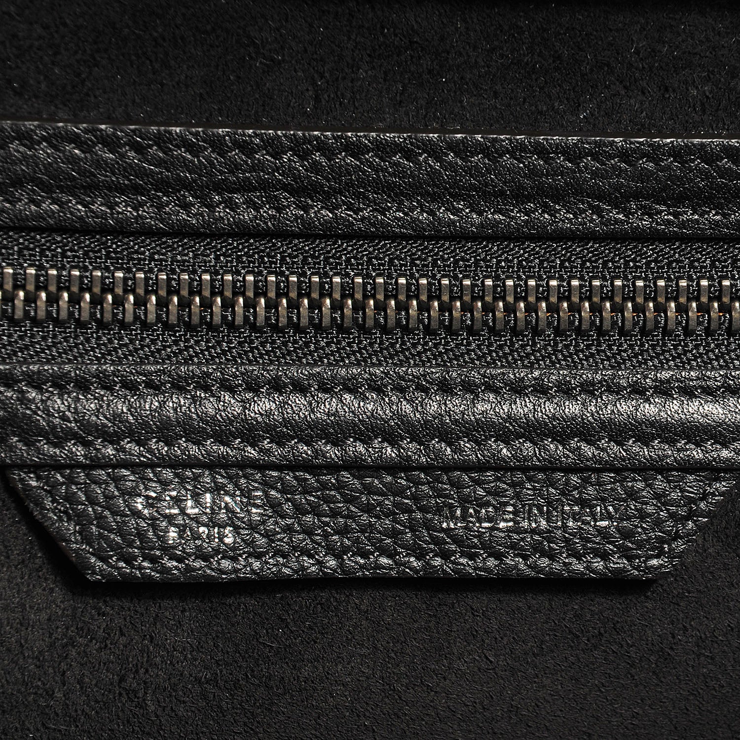 Celine Drummed Calfskin Mini Luggage Black 7 of 9