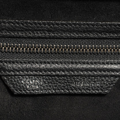 Celine Drummed Calfskin Mini Luggage Black 7 of 9