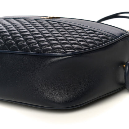Saint Laurent Lambskin Quilted Victoire Camera Bag Deep Marine 10 of 10