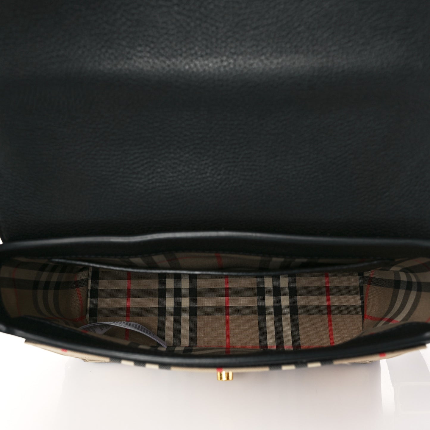 Grainy Calfskin Vintage Check Note Crossbody Bag Black