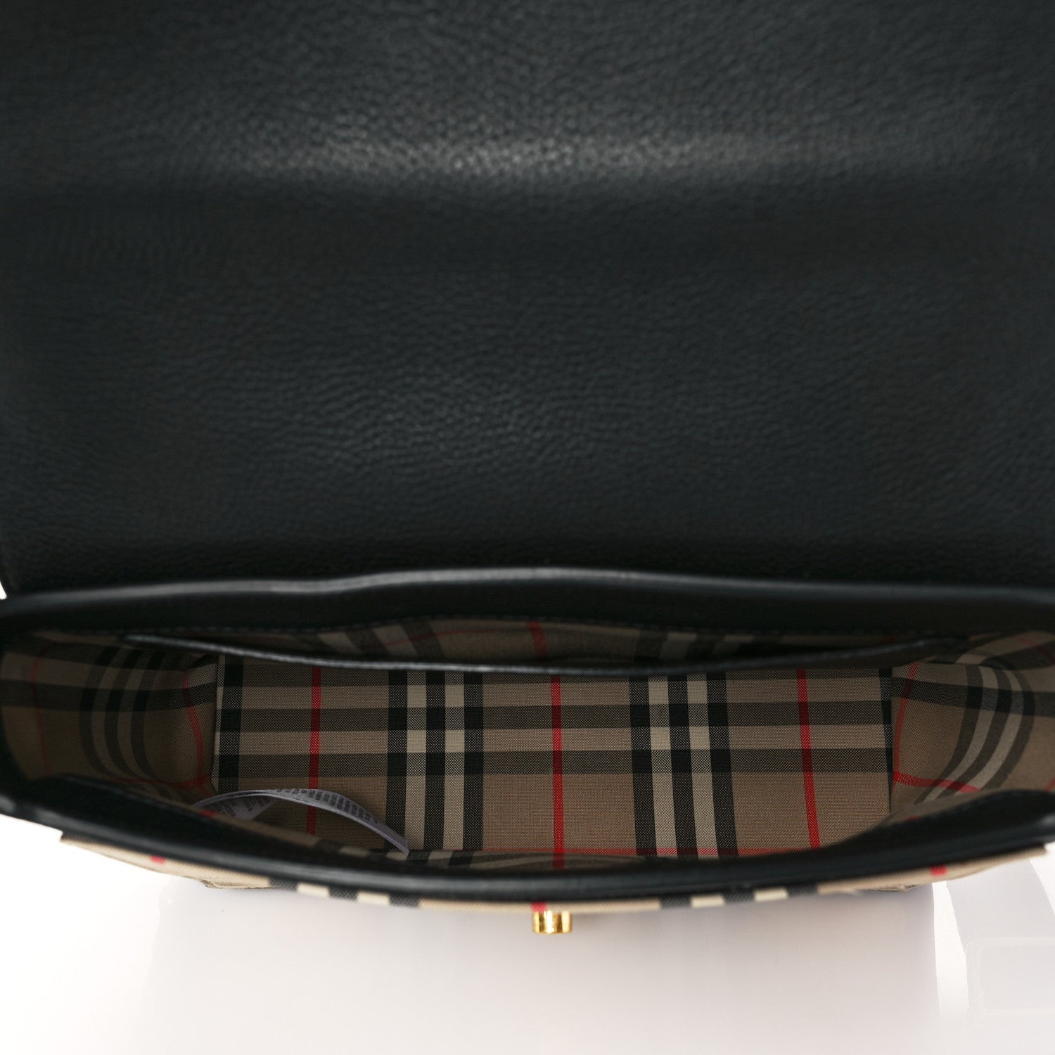 Burberry Grainy Calfskin Vintage Check Note Crossbody Bag Black 5 of 11