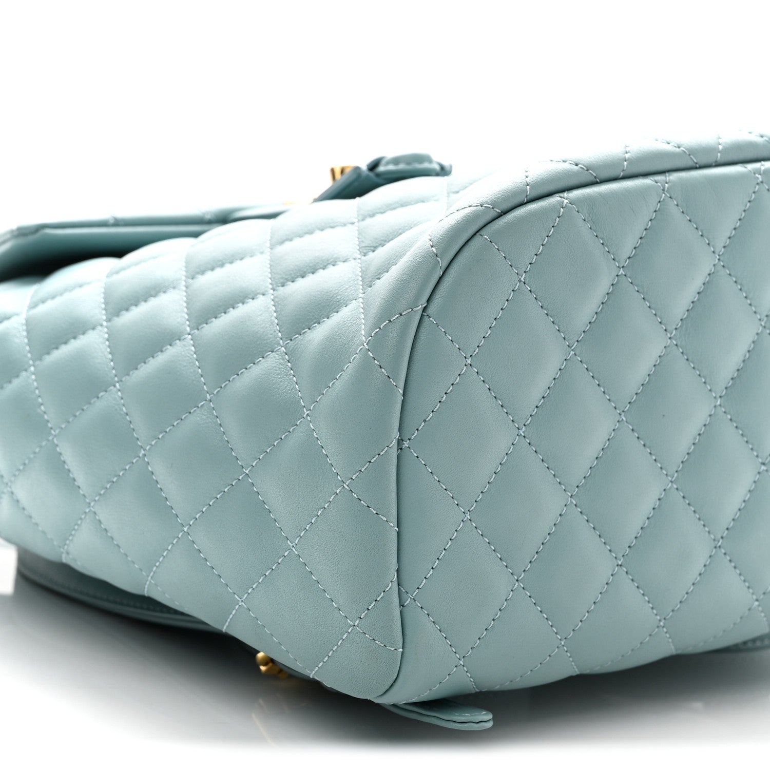 Chanel Lambskin Quilted Small Urban Spirit Backpack Blue 9 of 10