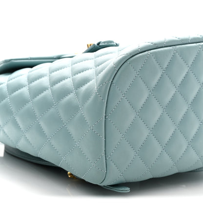 Chanel Lambskin Quilted Small Urban Spirit Backpack Blue 9 of 10
