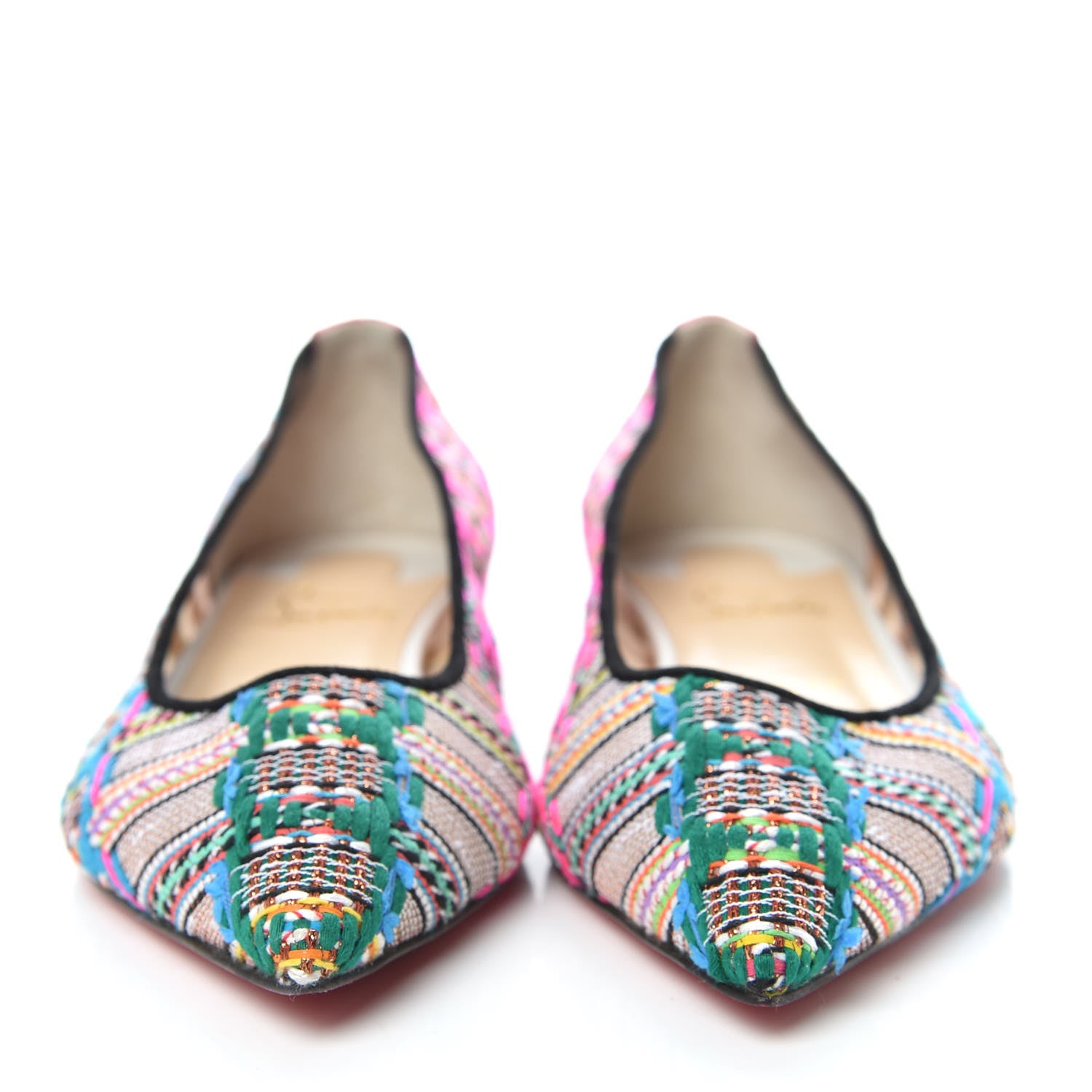 Christian Louboutin Lace Rete Tresse Suede Hippie Follies Flats 39 Version Multi 2 of 9