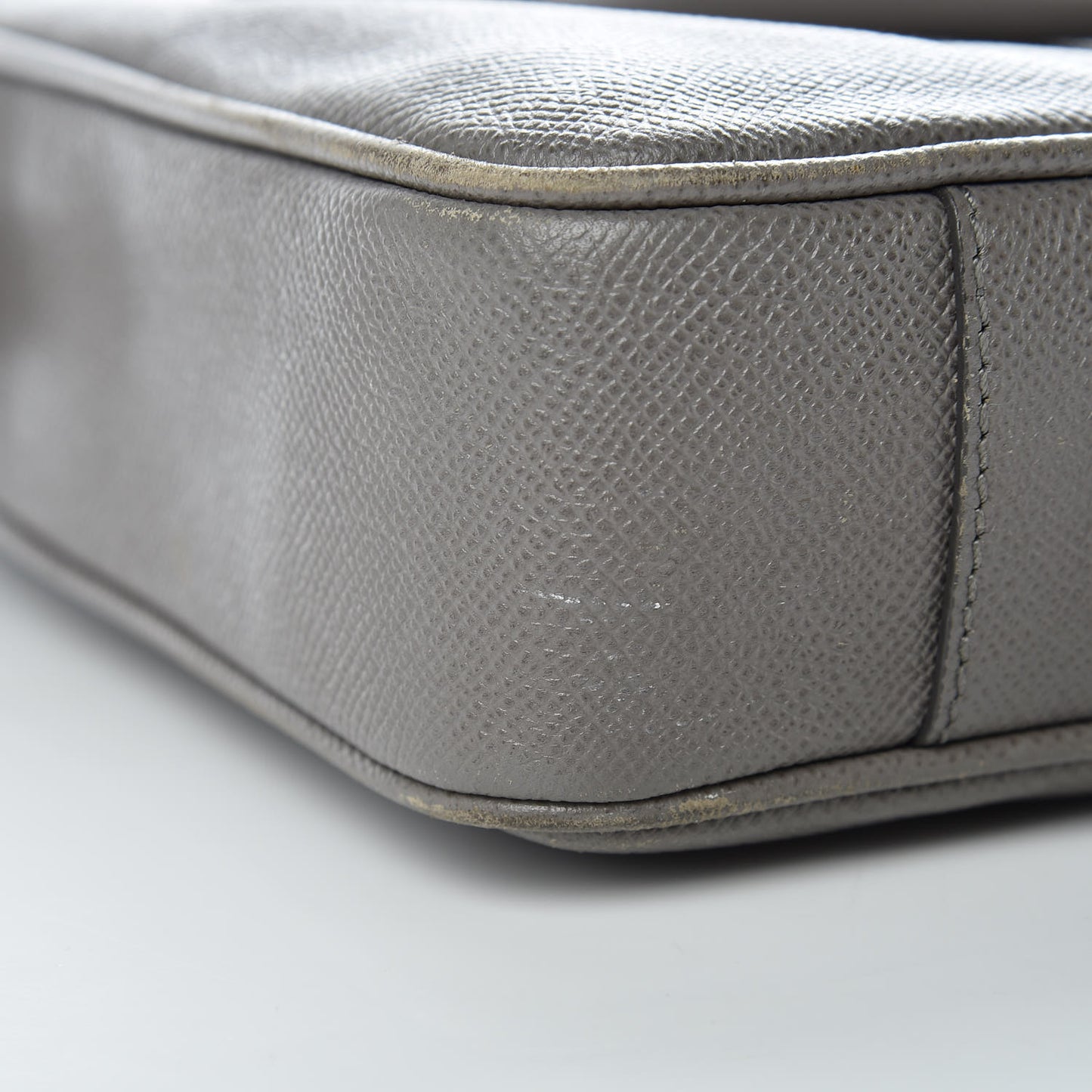 Textured Calfskin Briefcase Grey