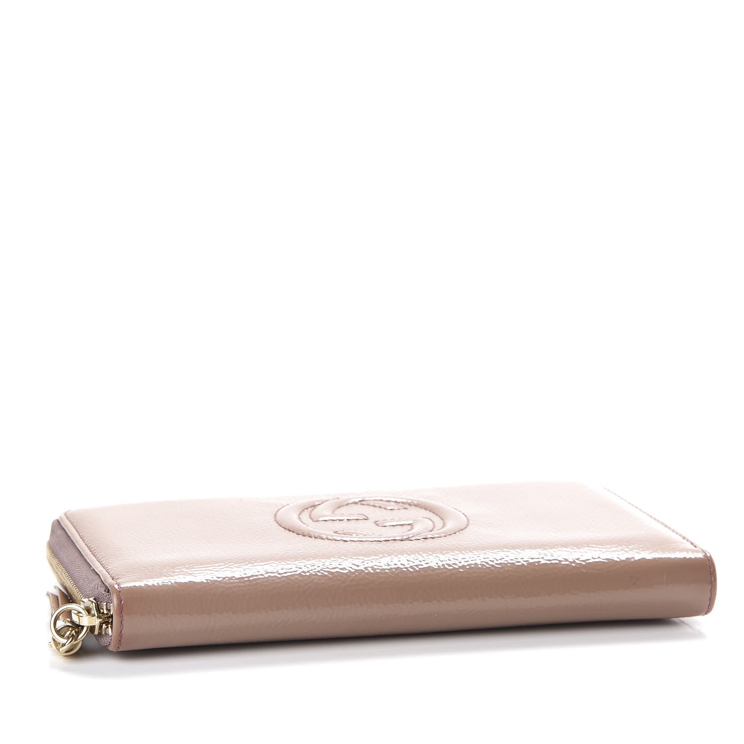 Gucci Patent Soho Zip Around Wallet Dark Cipria 3 of 11