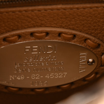 Fendi Cuoio Romano Snakeskin Selleria Mini Peekaboo Iconic Satchel Cappuccino 7 of 12