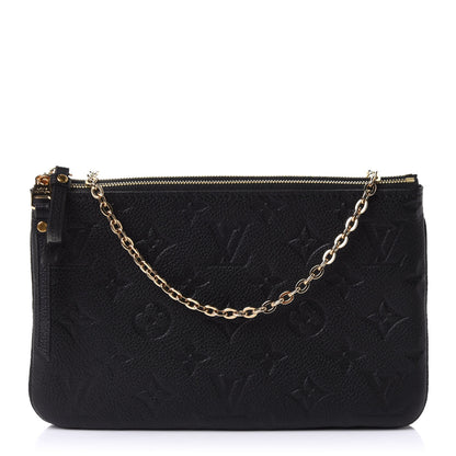 Louis Vuitton Empreinte Double Zip Pochette Black 1 of 22