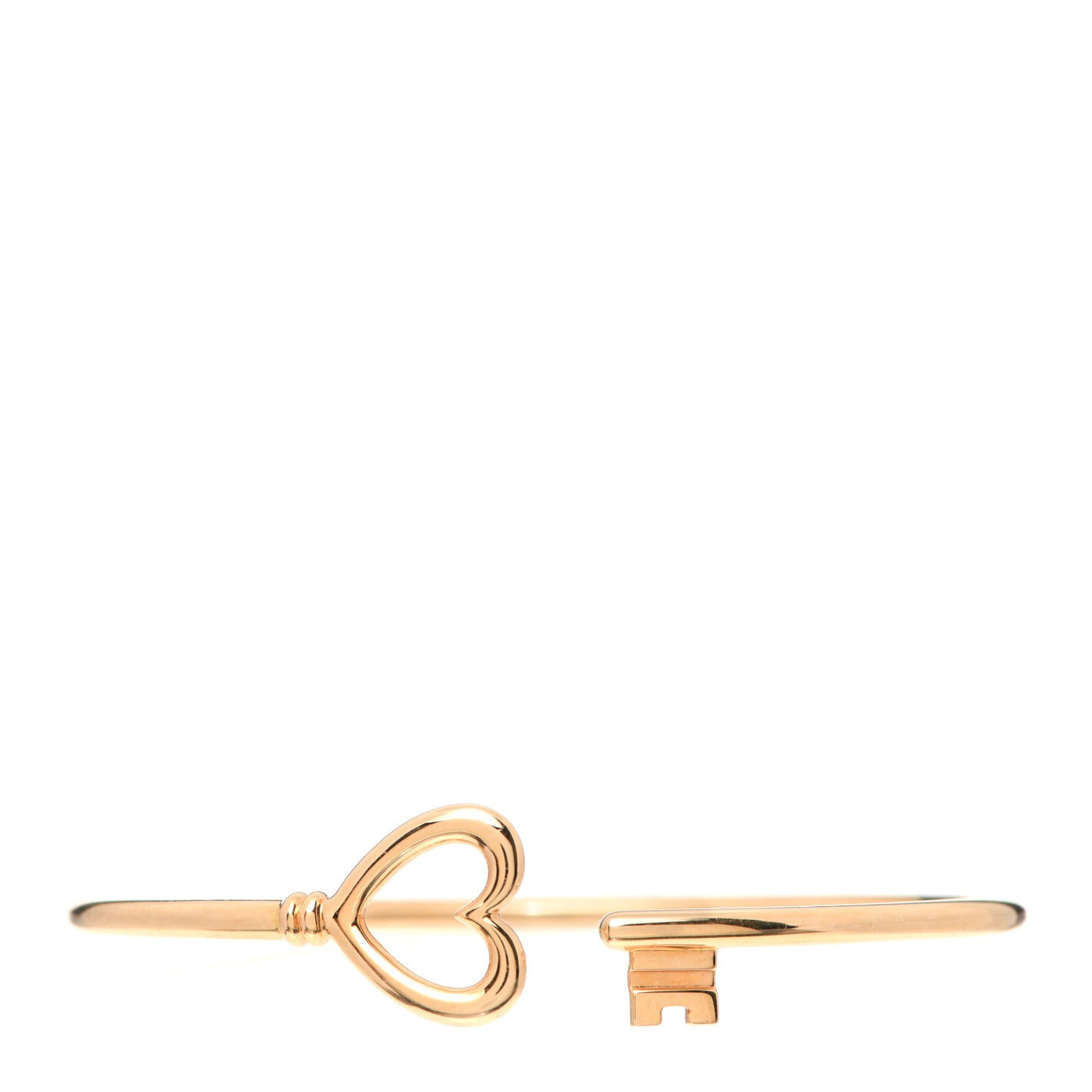 18K Yellow Gold Wire Heart Bracelet