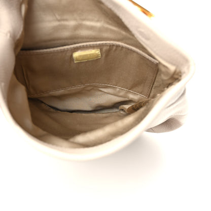 Burberry Grained Calfskin Pin Clutch Beige 5 of 9