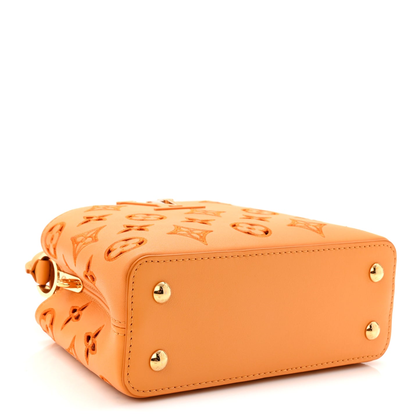 Calfskin LV Broderie Anglaise Mini Capucines Saffron