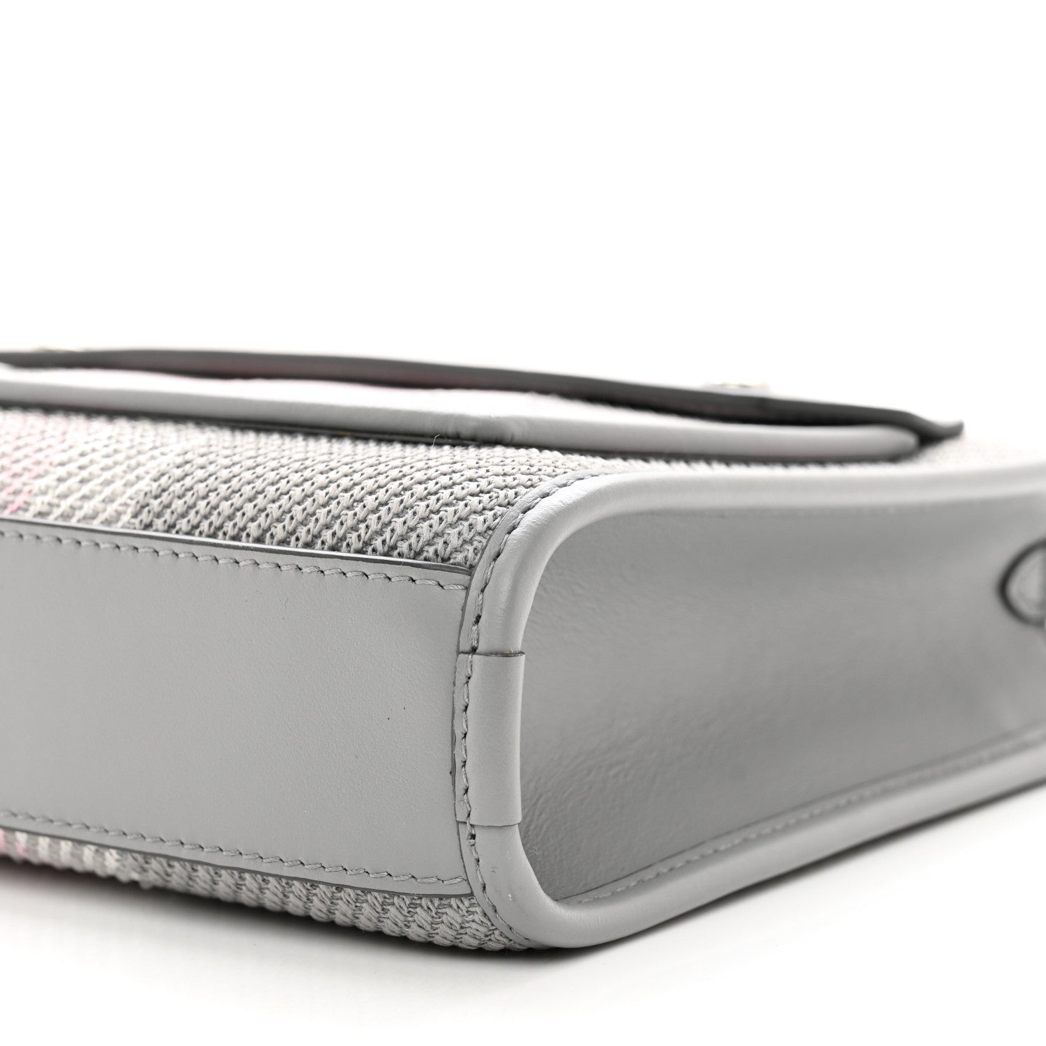 Burberry Calfskin Check Mini Pocket Bag Grey 9 of 9