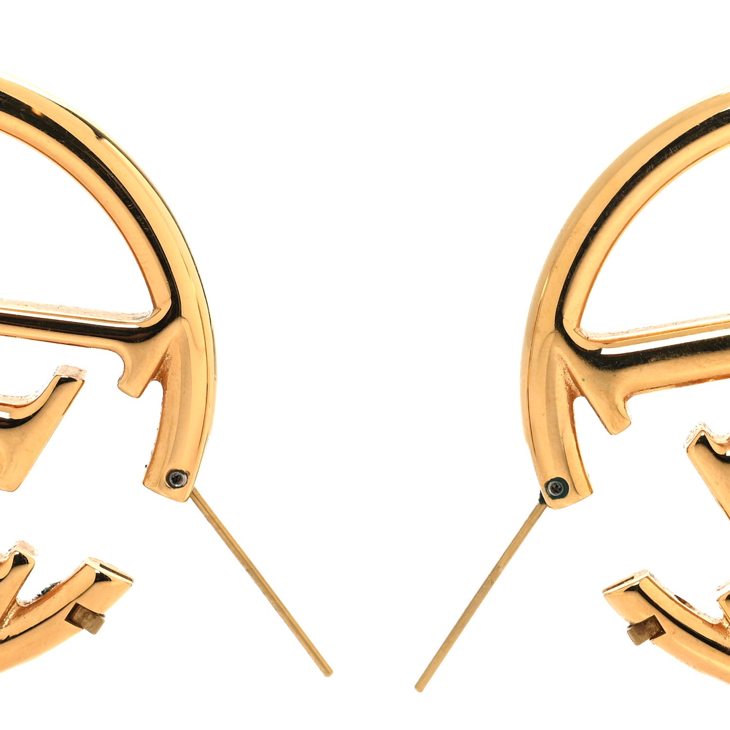 Metal Louise Hoop Earrings Gold