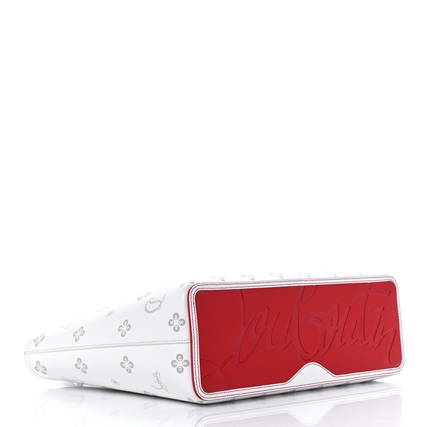 Christian Louboutin Calfskin Loubinthesky Mini East West Cabata Tote White 5 of 12