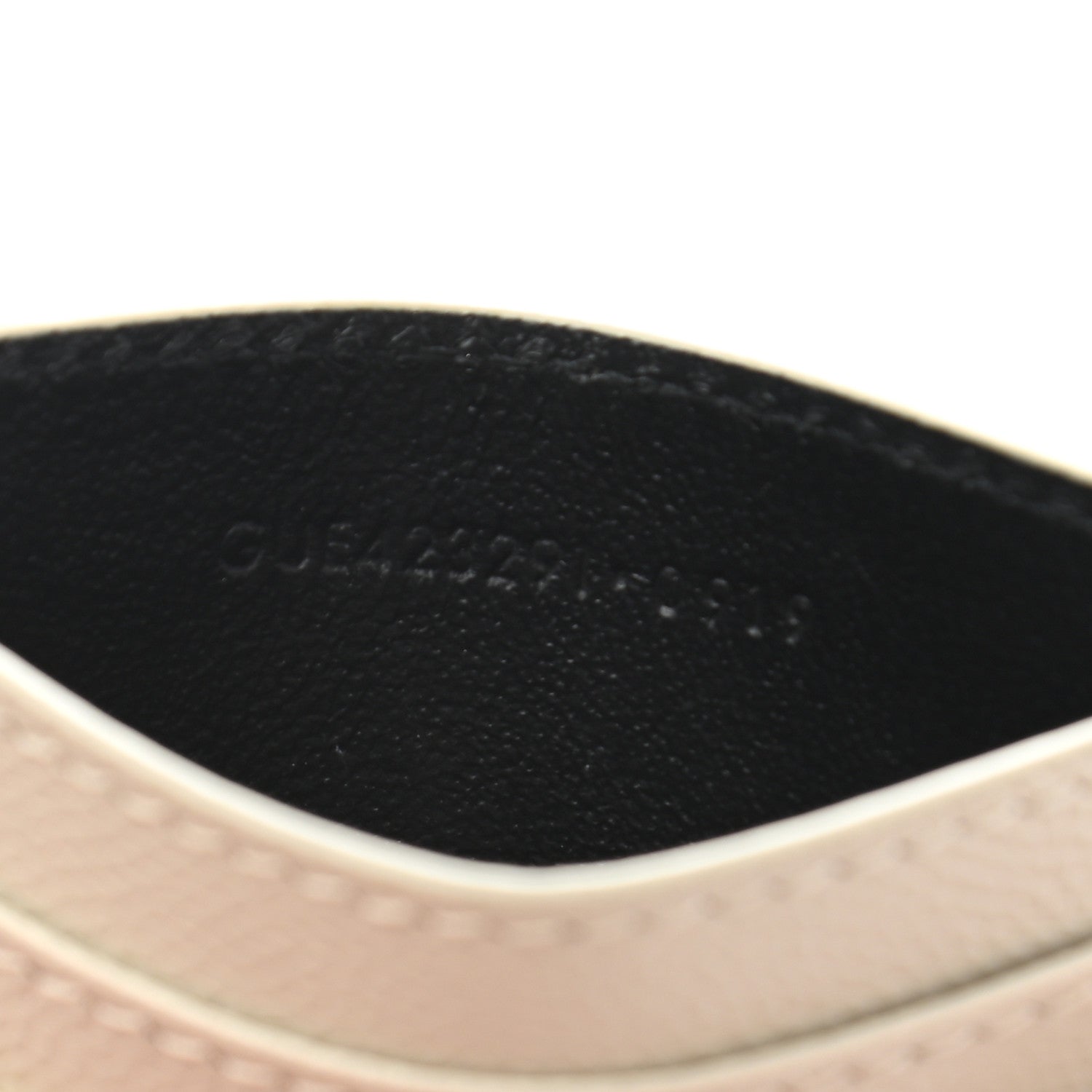 Saint Laurent Grain De Poudre Matelasse Chevron Cassandre Credit Card Case Crema Soft 7 of 8