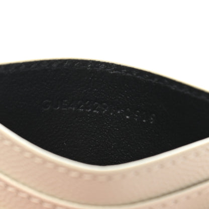 Saint Laurent Grain De Poudre Matelasse Chevron Cassandre Credit Card Case Crema Soft 7 of 8