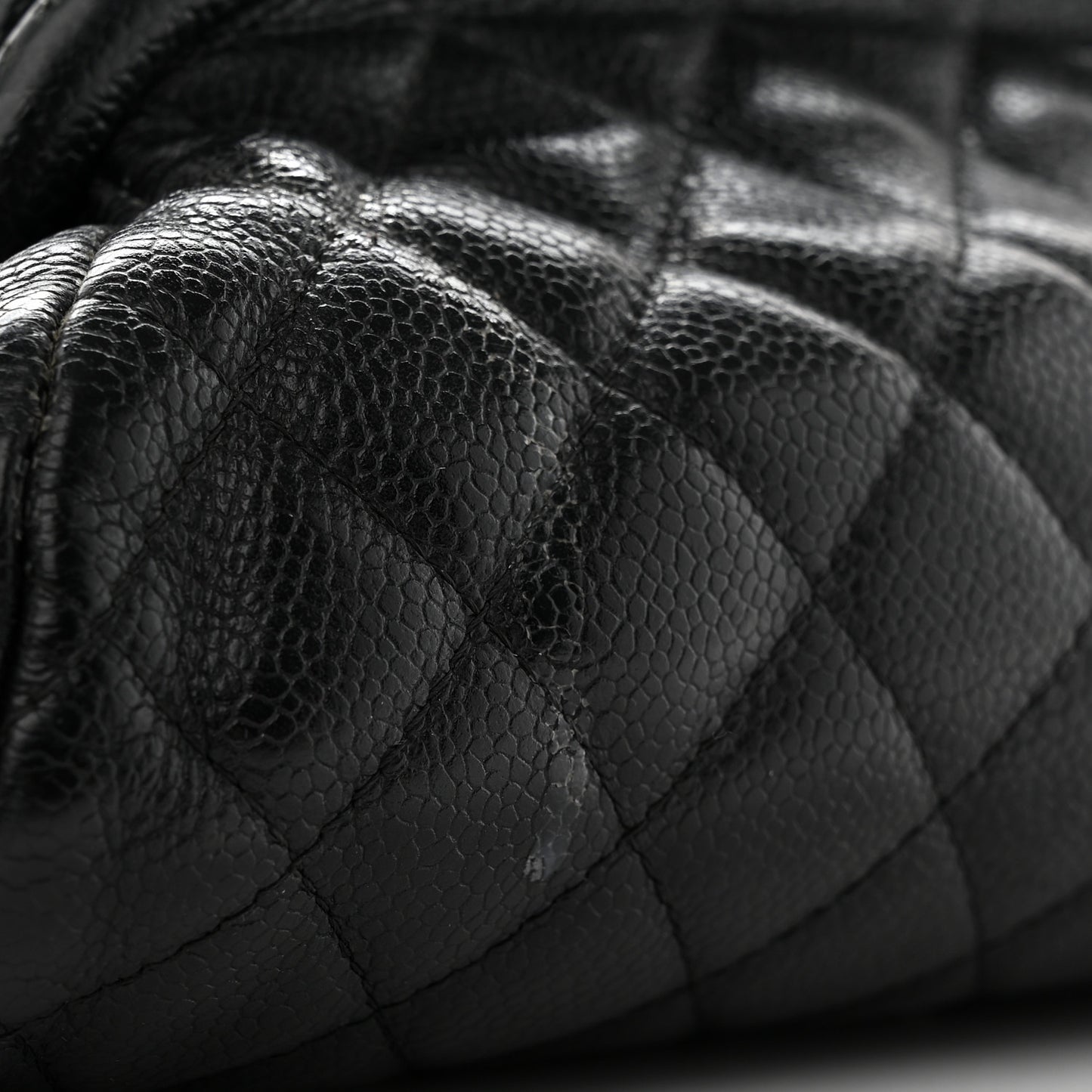 Caviar Quilted Timeless Clutch Black