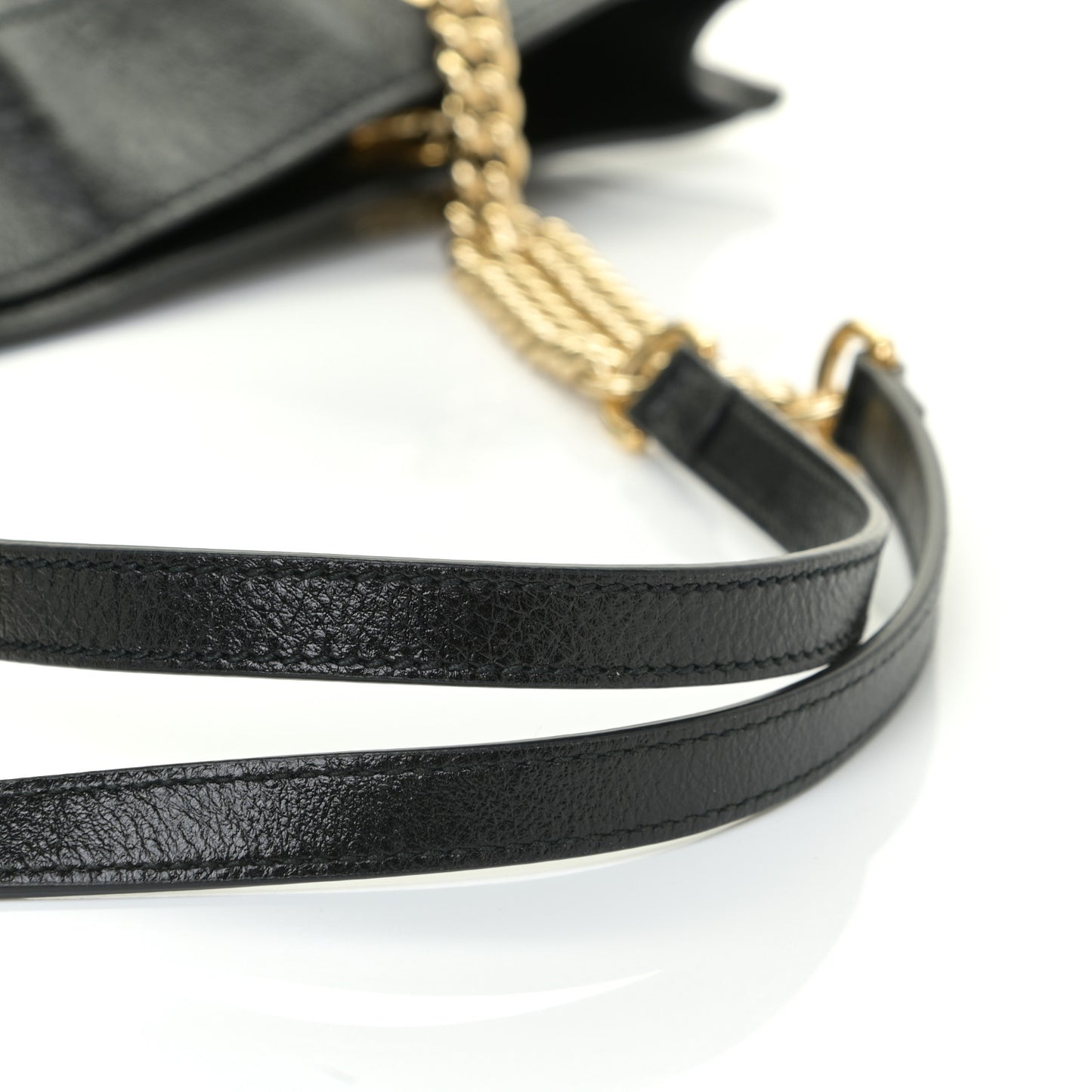 Calfskin Large Rajah Chain Tote Black