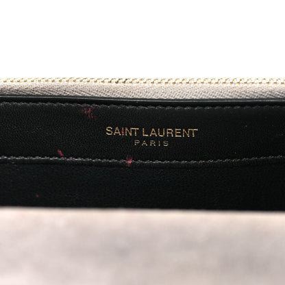 Saint Laurent Metallic Calfskin Kate Monogram Tassel Chain Wallet Silver 5 of 12