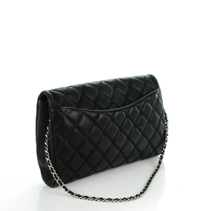 Chanel Iridescent Caviar Quilted Clutch With Chain Flap Black 3 of 7